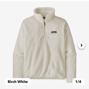 Patagonia Los Gatos Birch White Quarter Zip Jacket size Medium